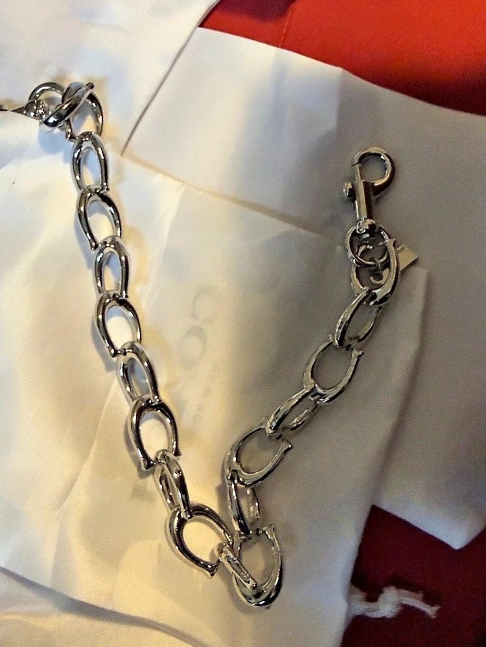 Silver Chain bag charm - Picture 3 of 4